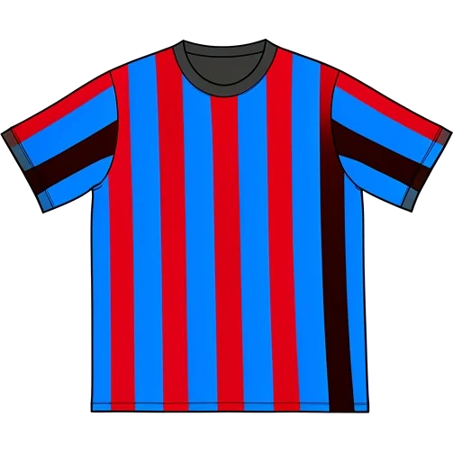 Crystal Palace 2010/11 Home shirt illustration, generated colours (AI illustration)
