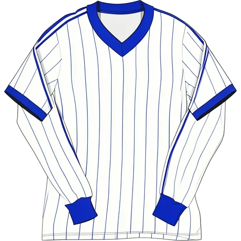 Zurich 1982/83 Home shirt illustration, generated colours (AI illustration)