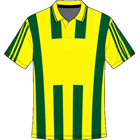 Nantes 1995/96 Home shirt illustration, generated colours (AI illustration)