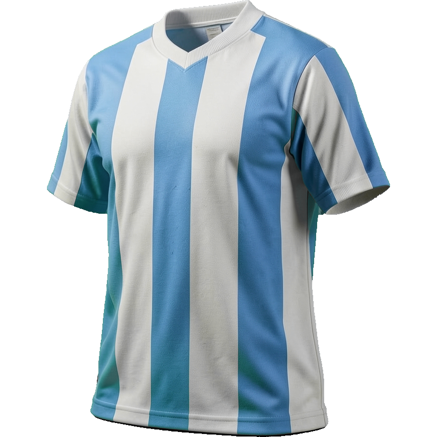 Argentina 2007/09 Home shirt illustration, generated colours (AI illustration)