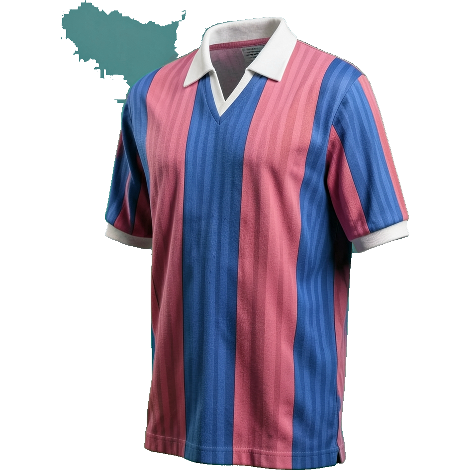 Barcelona 1991/92 Heim-Trikot, Illustration mit erzeugten Farben (KI-Illustration)