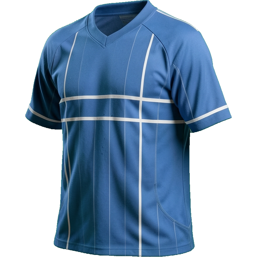 Manchester City 2007/08 Home shirt illustration, generated colours (AI illustration)
