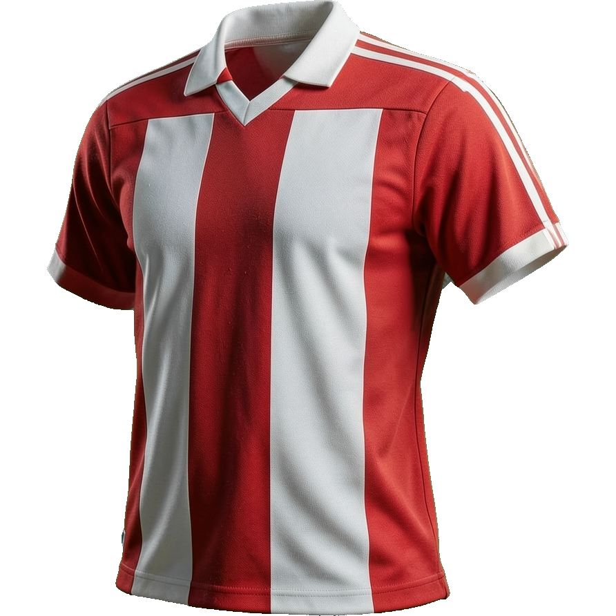 Paraguay 2010/11 Home shirt illustration, generated colours (AI illustration)